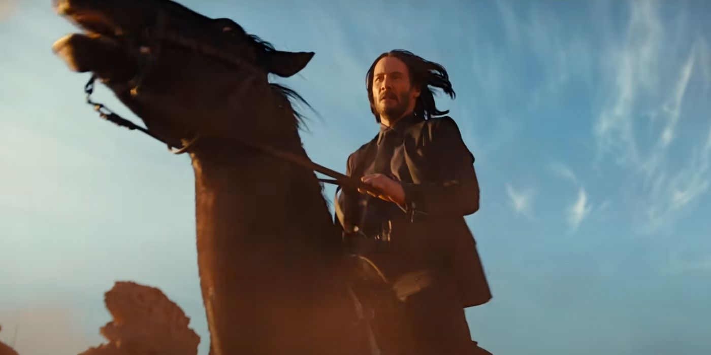 John Wick riding to battle
