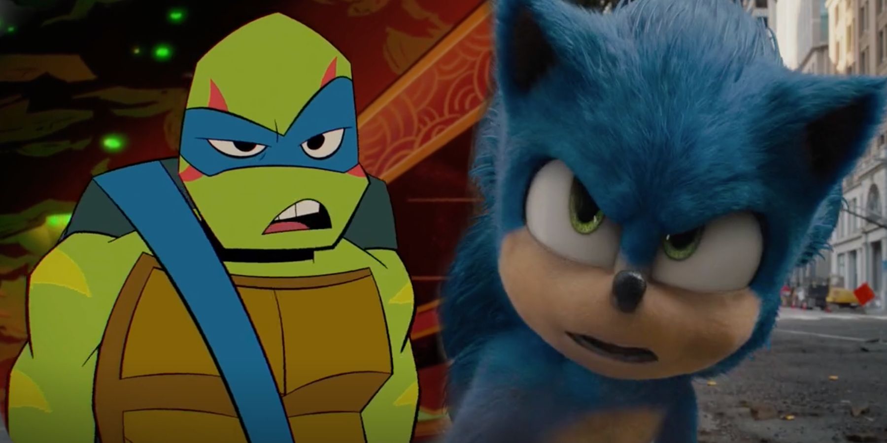 Leonardo from TMNT and Sonic from Sonic the Hedgehog