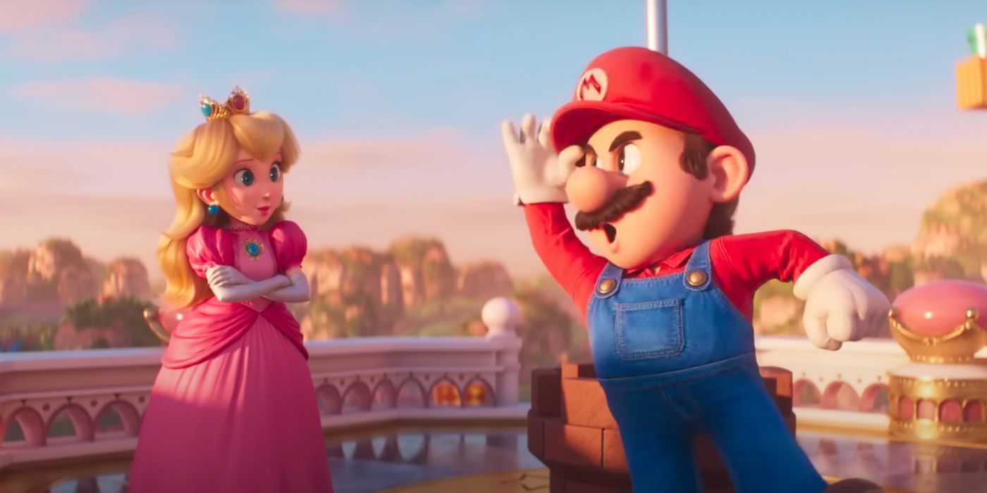 Mario and Peach from The Super Mario Bros. Movie