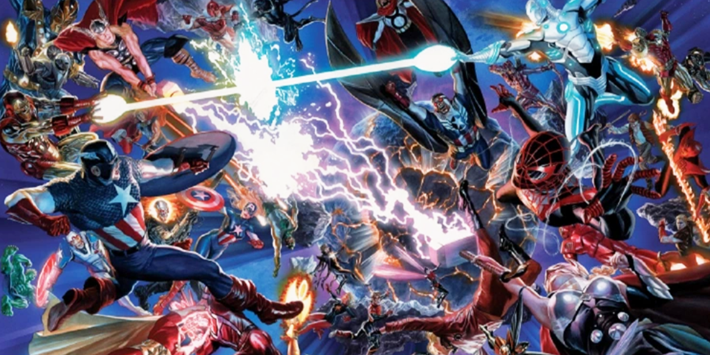 A massive battle in Marvel Comics' Secret Wars