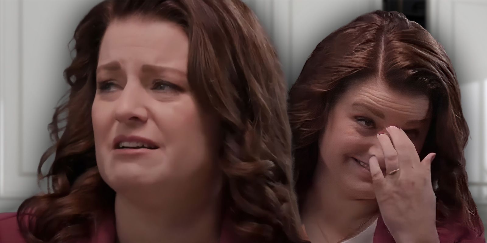 Robyn Brown from Sister Wives crying in two images