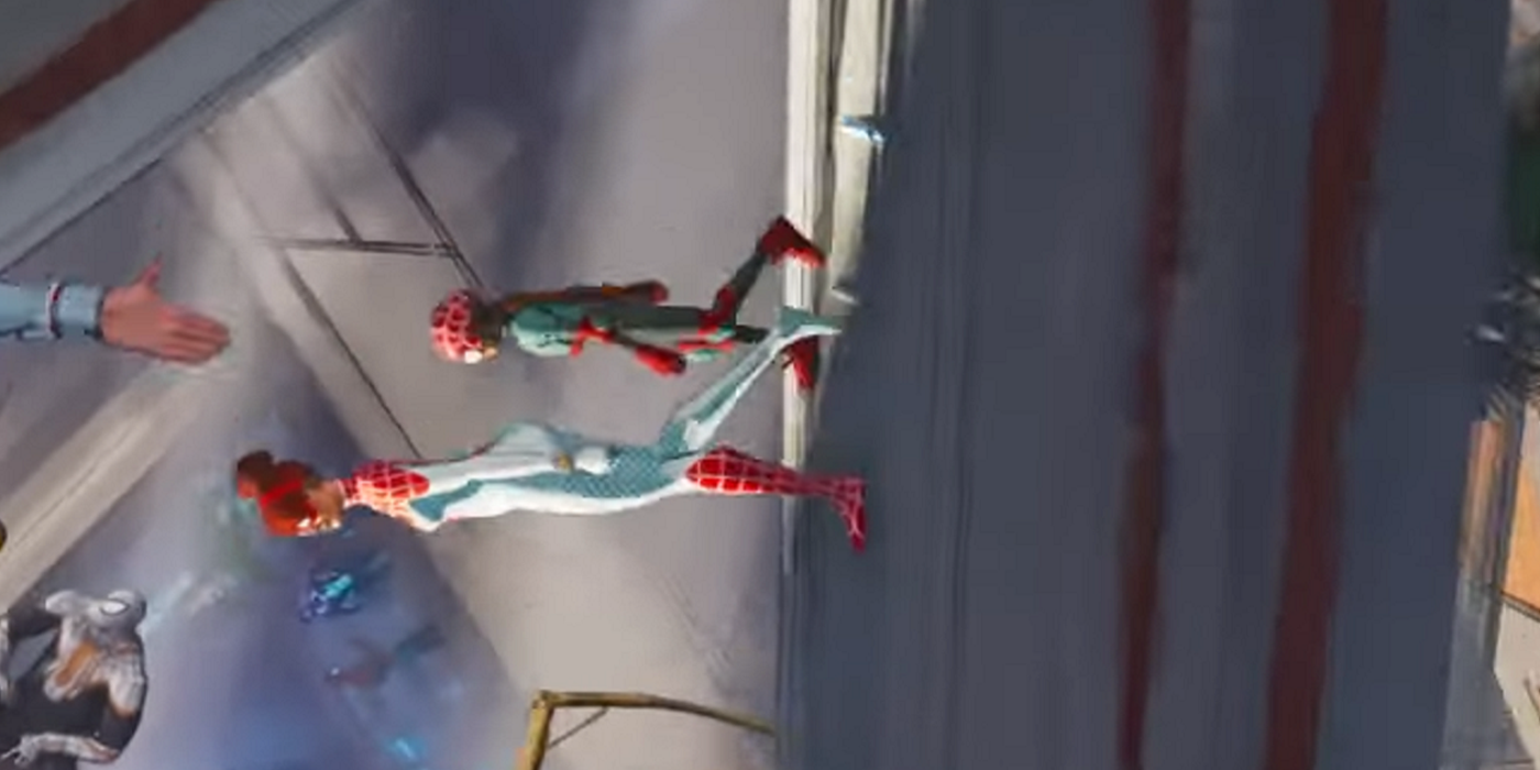 spinneret and spiderling in spider-man across the spider-verse trailer