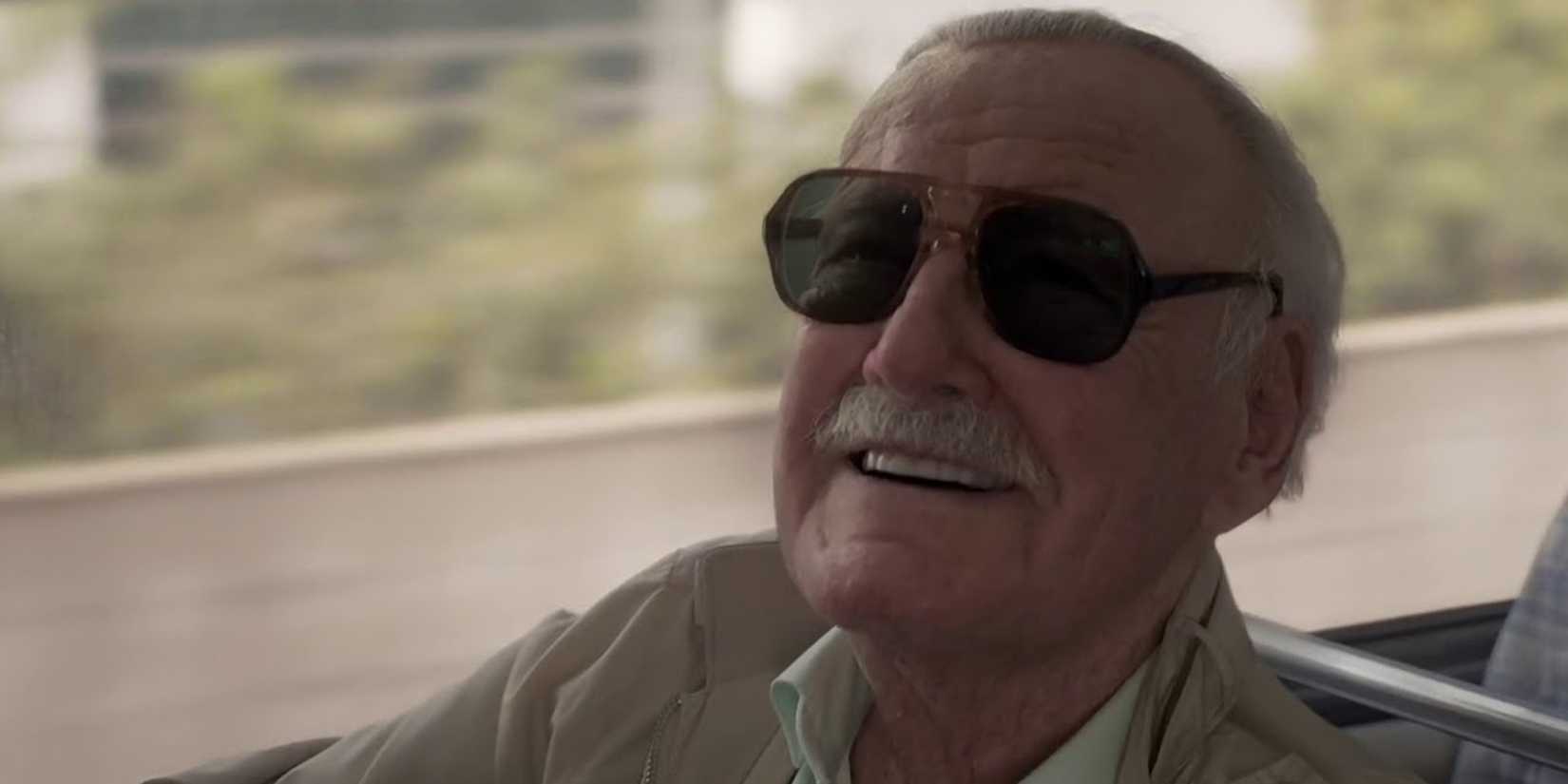 Stan Lee smiling in Captain Marvel