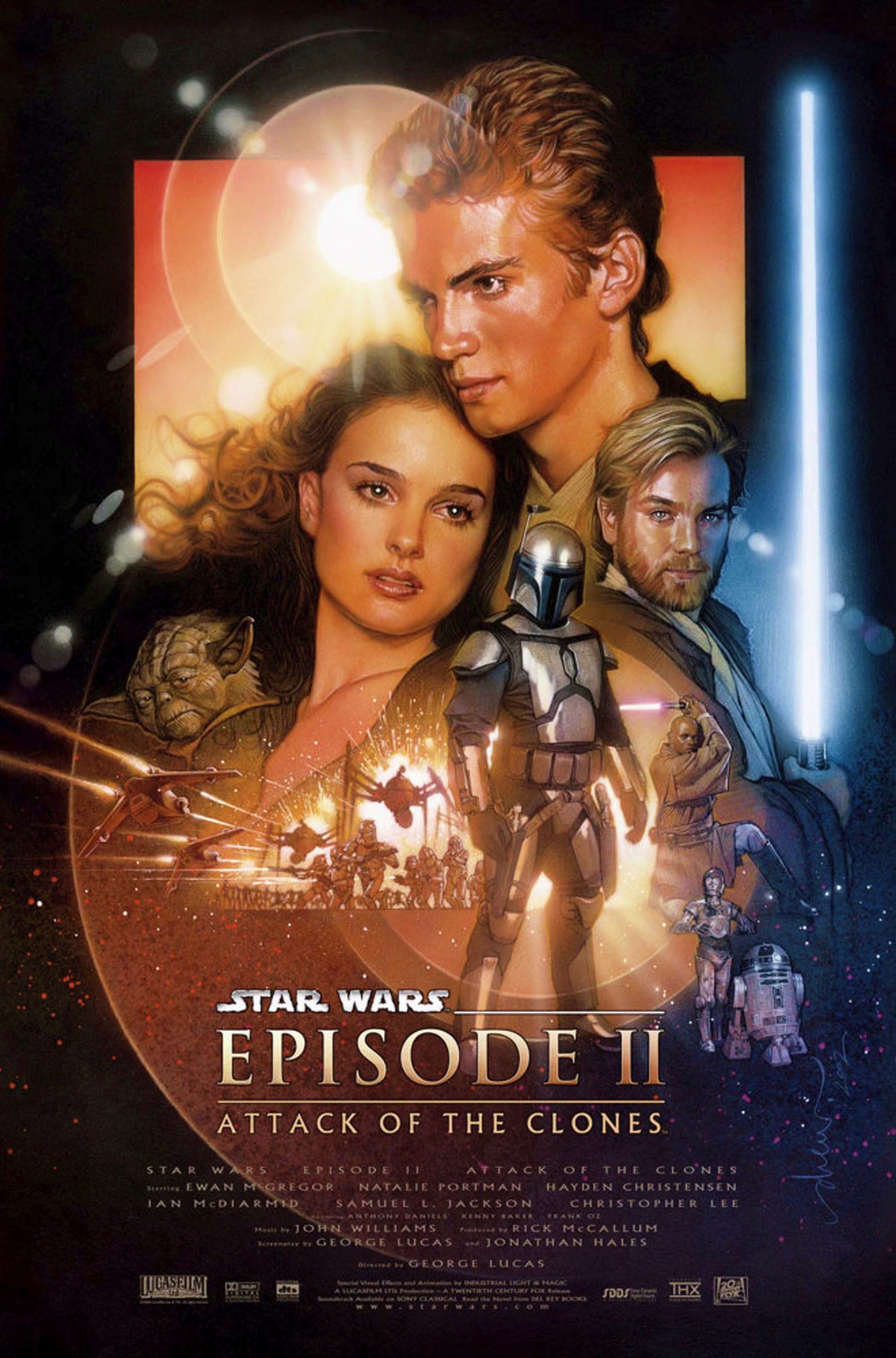 Cartaz do filme Ataque dos Clones de Star Wars