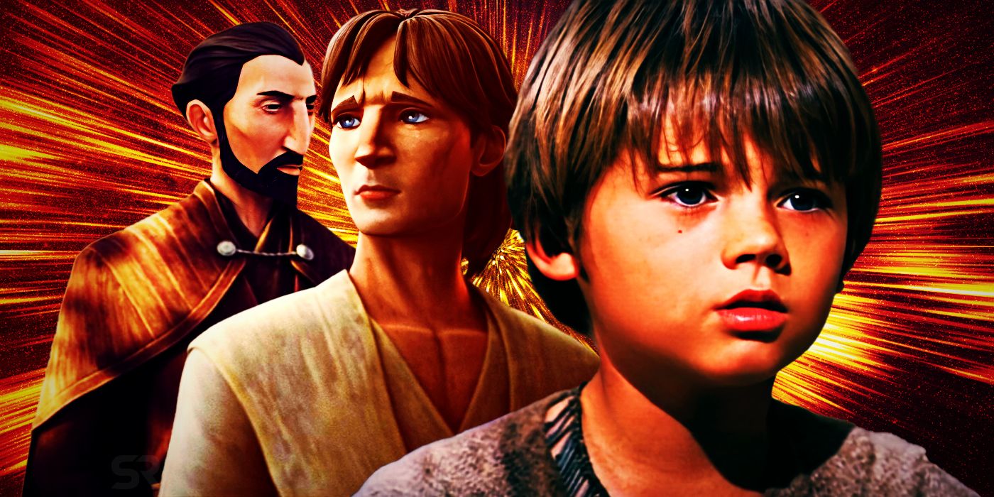 Anakin Skywalker, Qui-Gon Jinn, and Count Dooku.