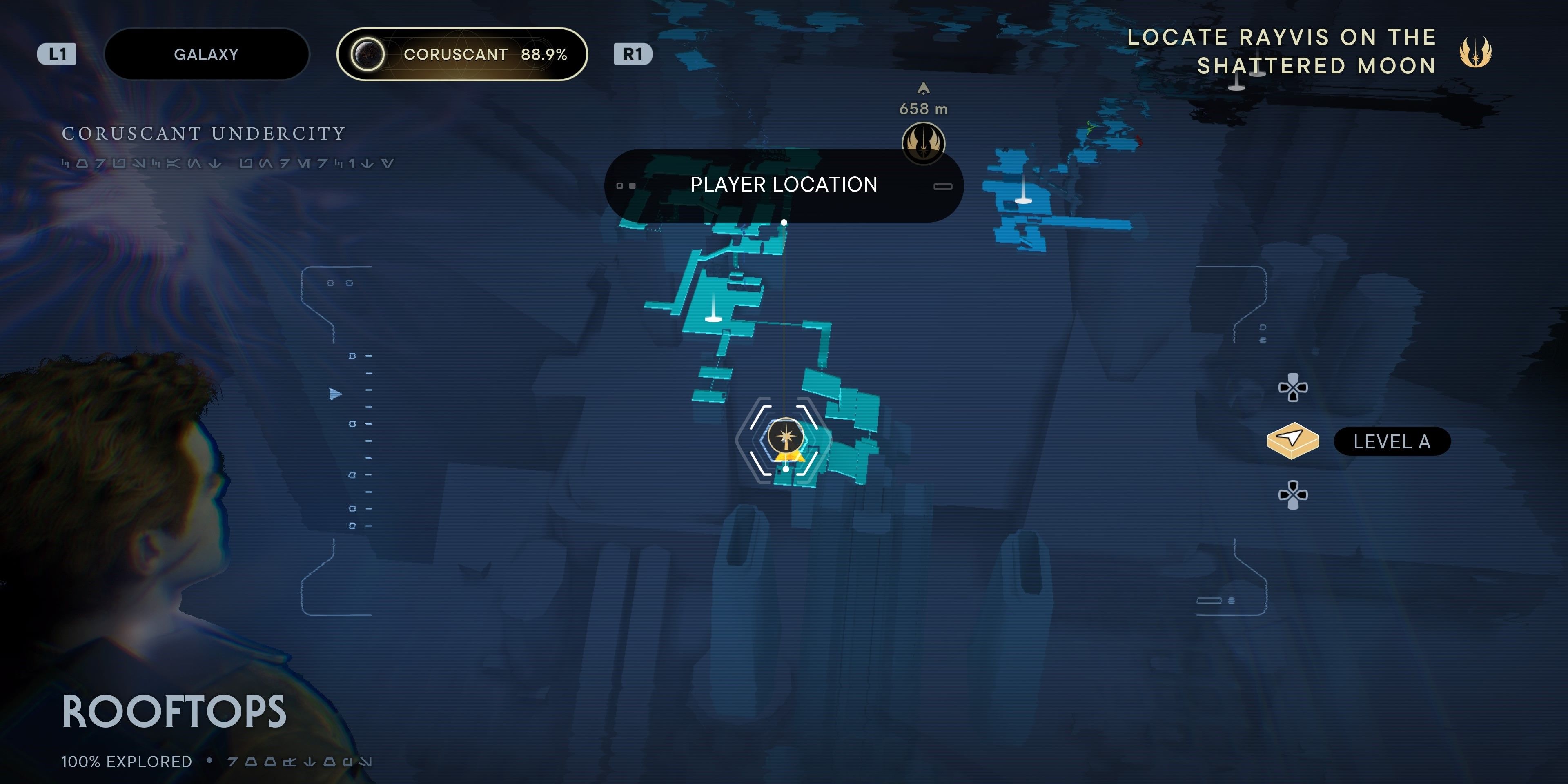 Ubicación del mapa de Star Wars Jedi Survivor Fractured Malice