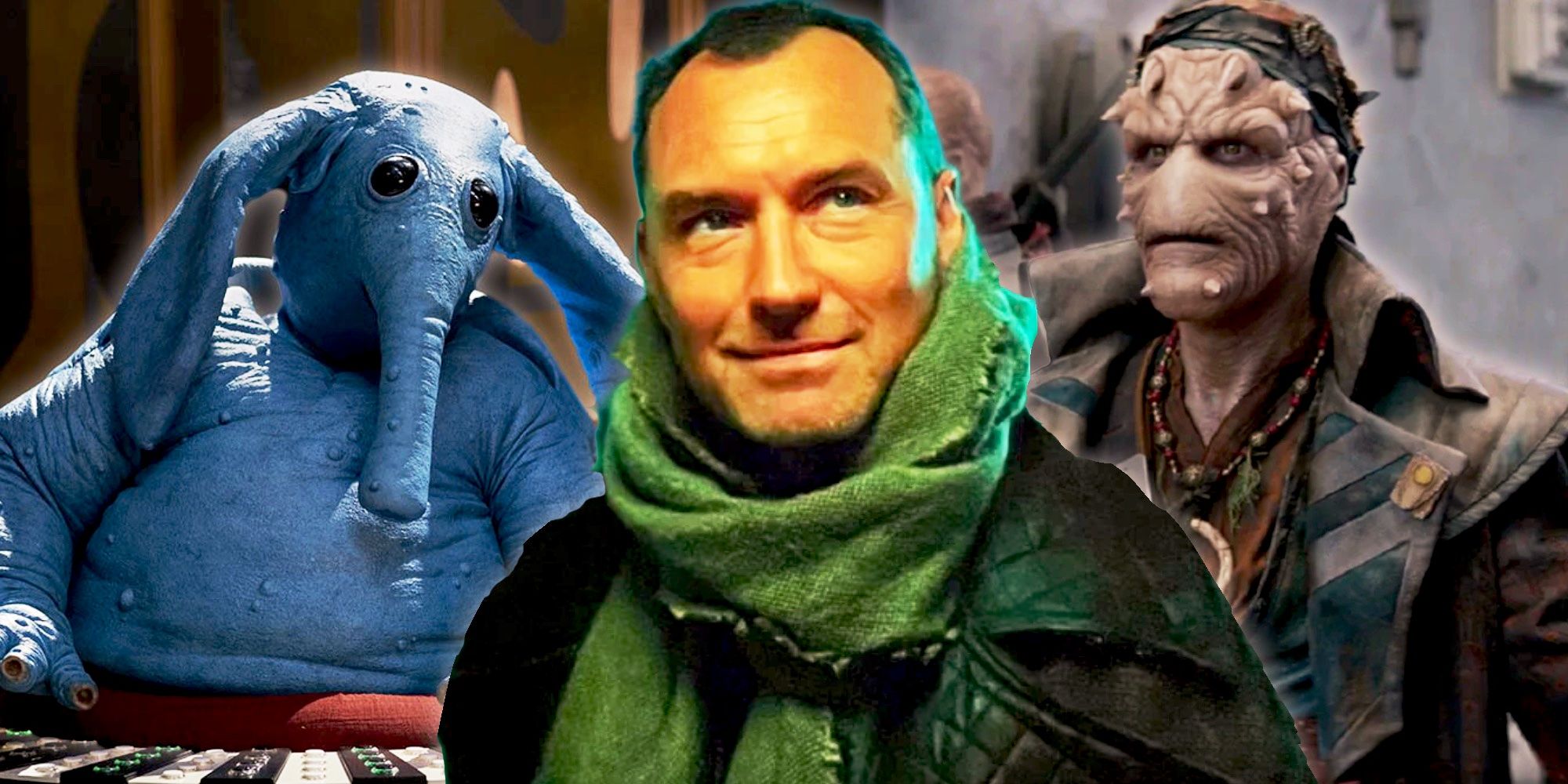 Jude Law's character, Max Rebo, and Vane the pirate.