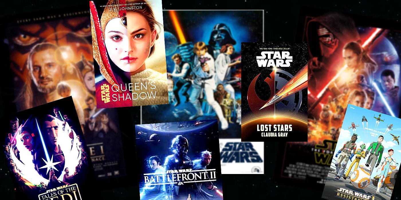 Portadas de libros y juegos de Star Wars