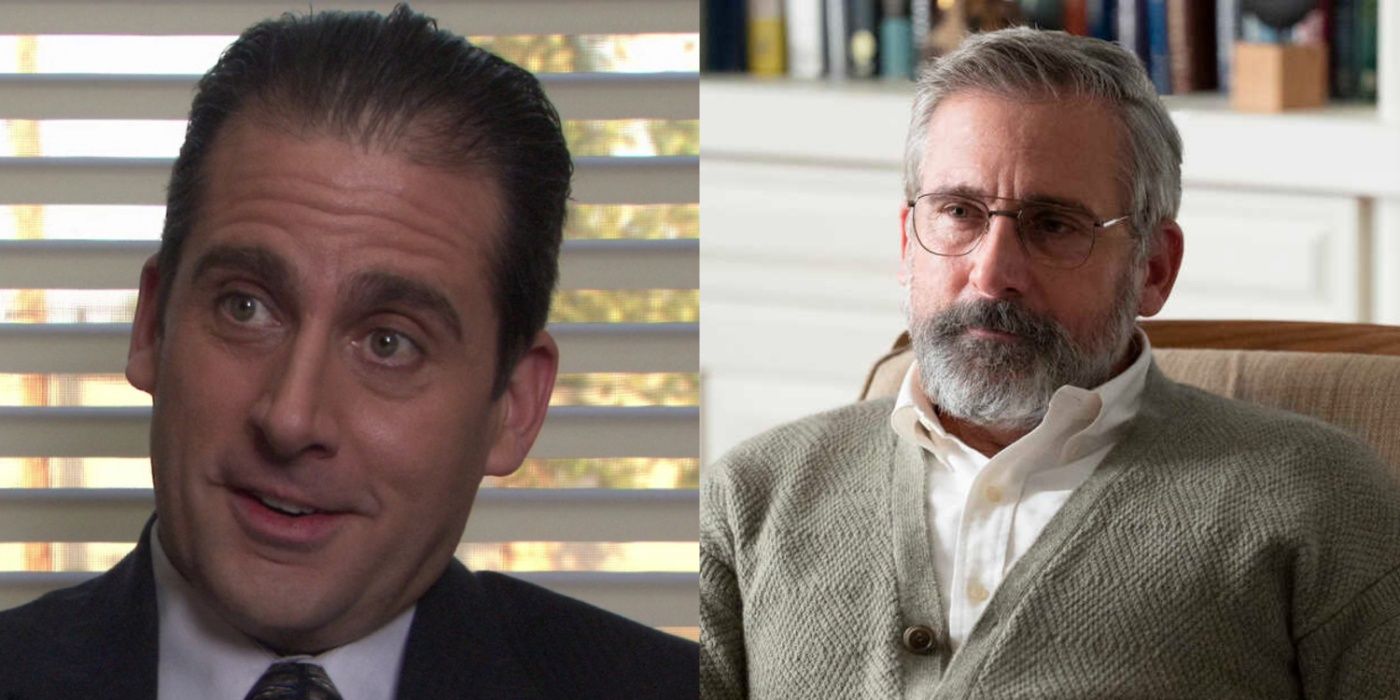 Split image of Steve Carell in The Office and The Patient