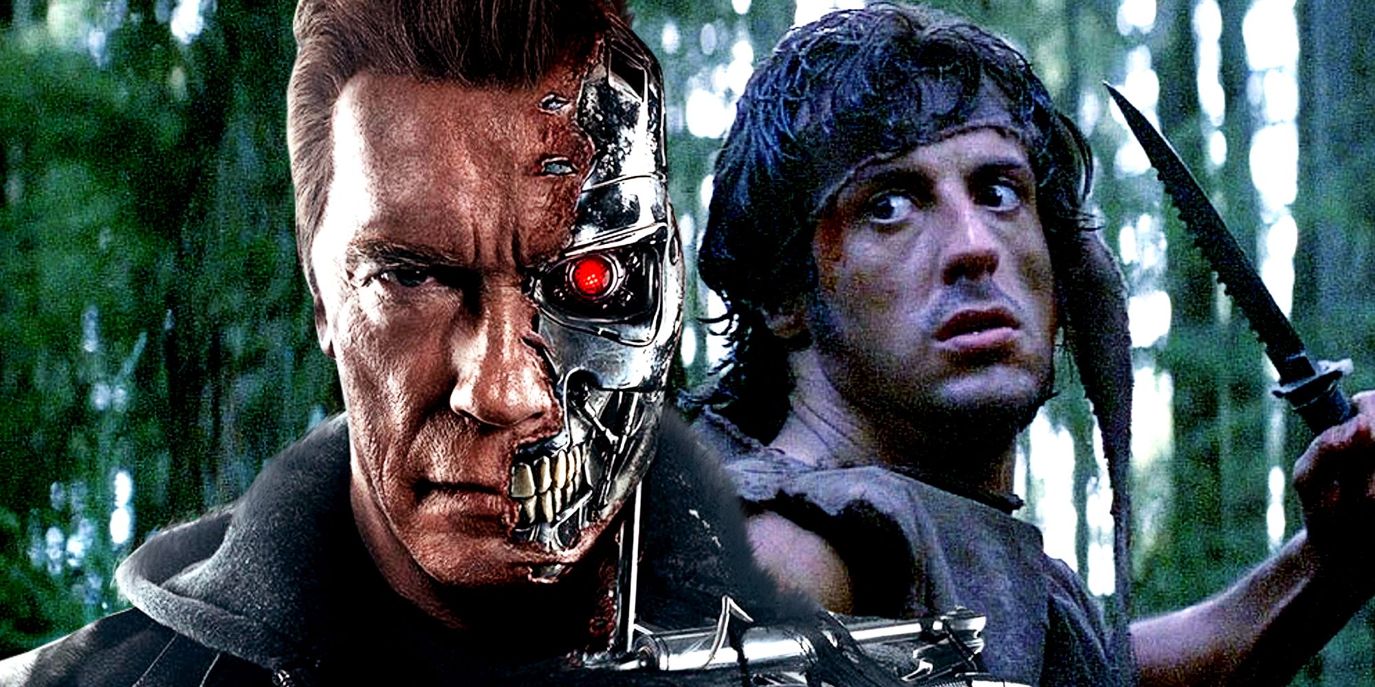 Sylvester Stallone's Rambo vs Arnold Schwarzenegger's Terminator