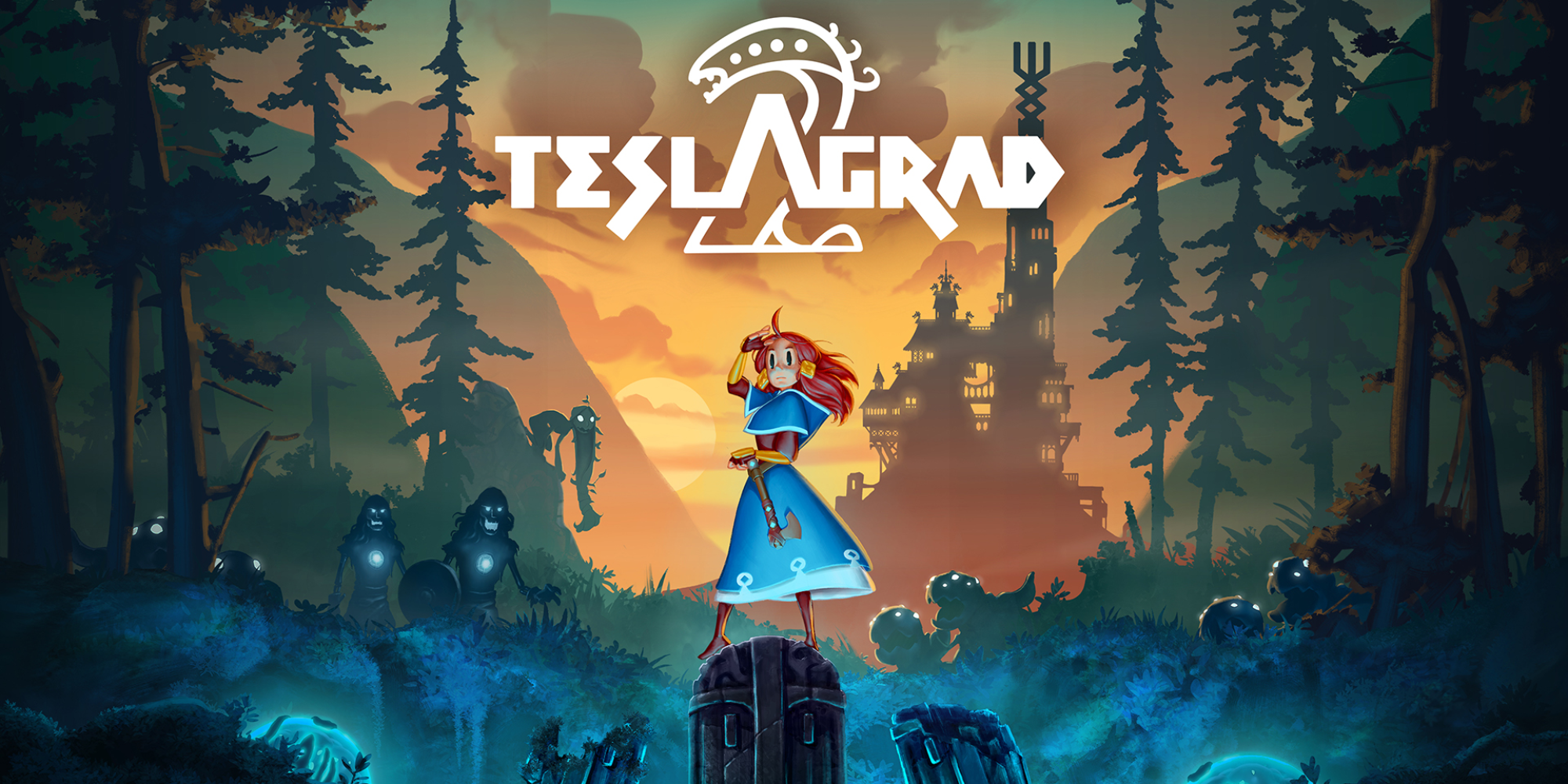Teslagrad 2 Review key art and title