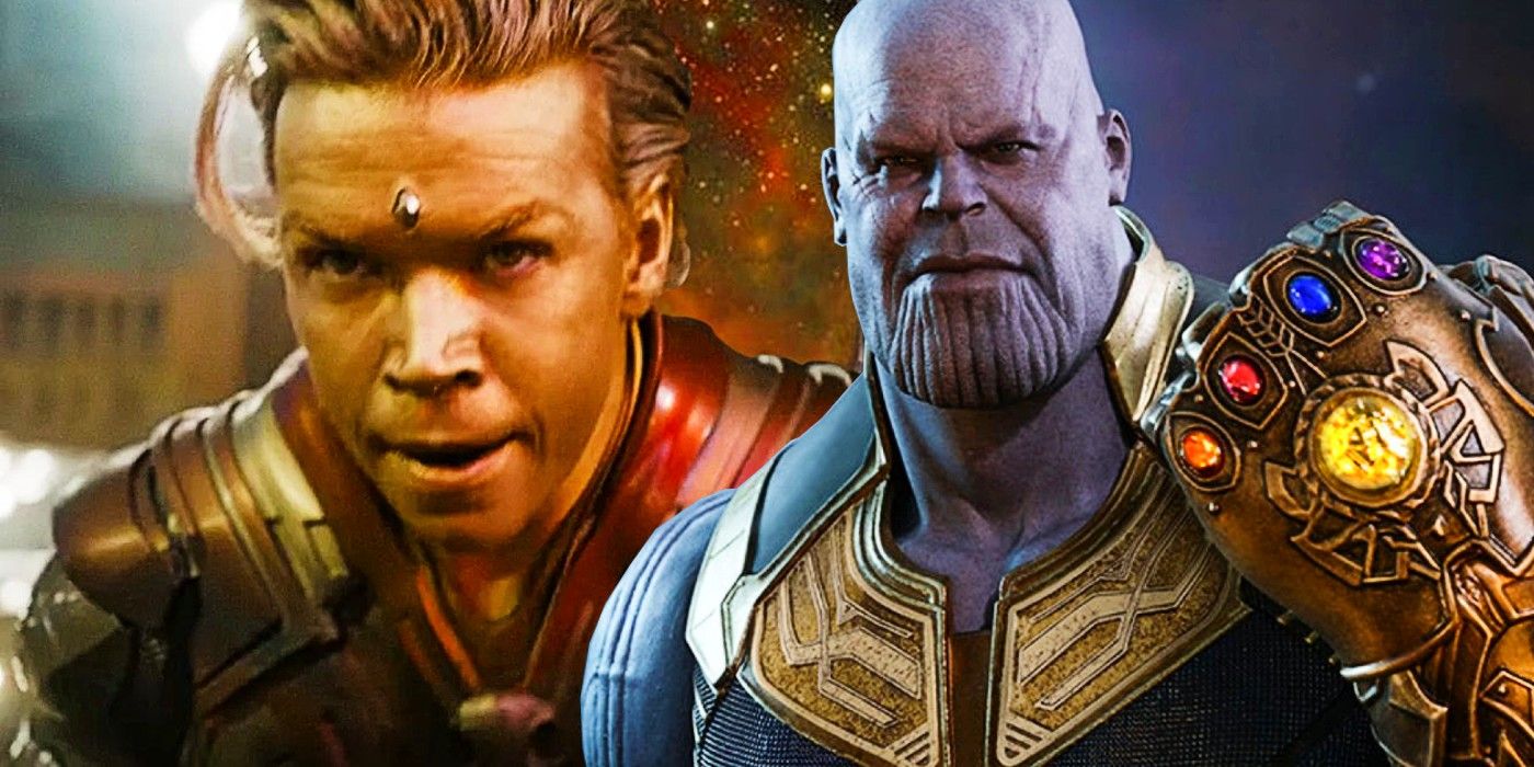 Thanos and Adam Warlock in the MCU