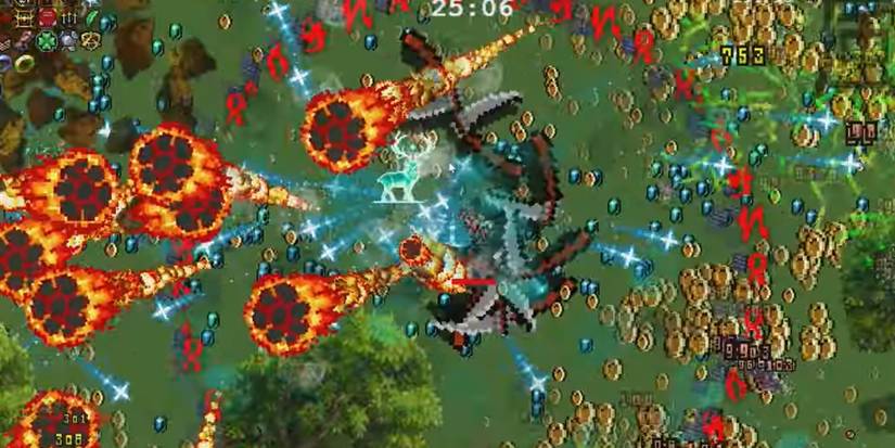 The Avatar of Gaea miniboss gameplay in Vampire Survivors