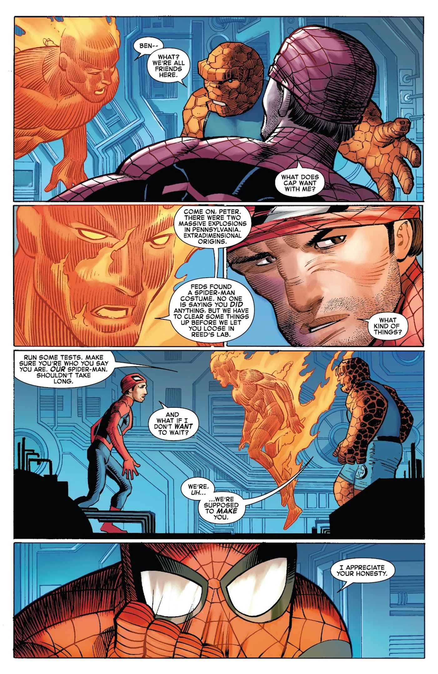 O Quarteto Fantástico não confia no Homem-Aranha