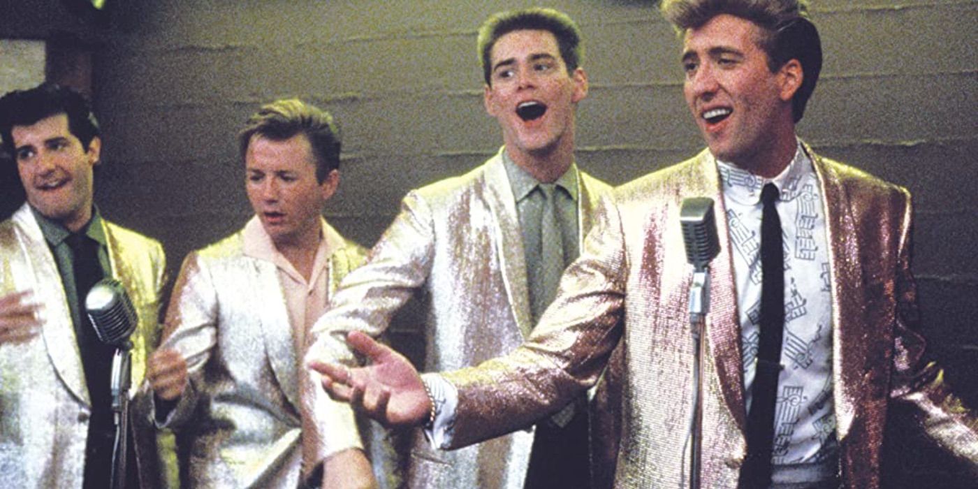 Glenn Withrow sings with three other men in Peggy Sue Got Married 