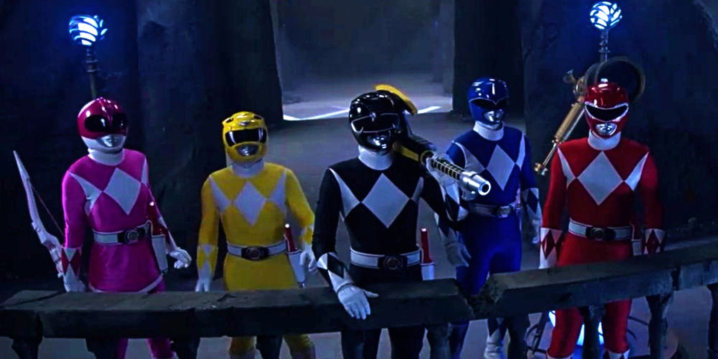 The Power Rangers at the Bandora Palace in Mighty Morphin Power Rangers Once & Always