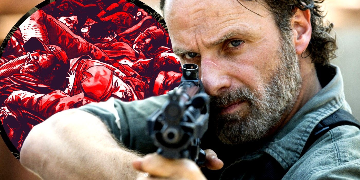 os mortos-vivos Rick Grimes matando sobreviventes
