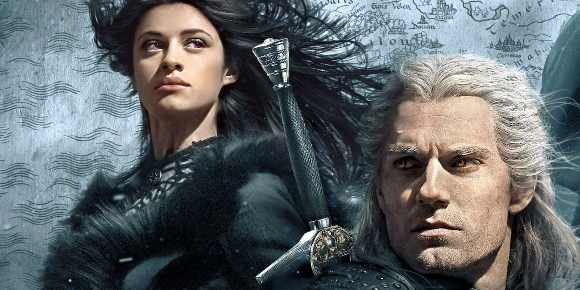 Geralt and Yennefer in The Witcher