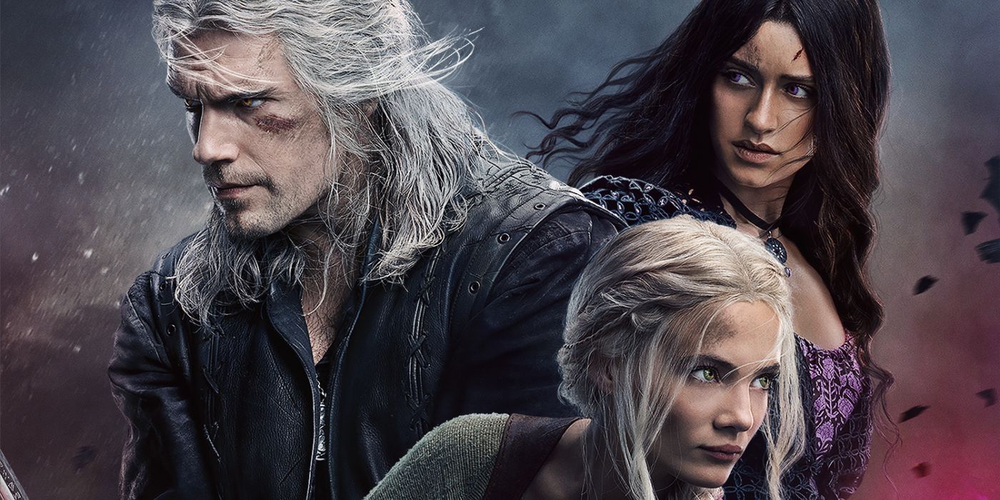 The Witcher Season 3 poster with Geralt, Yennefer, and Ciri