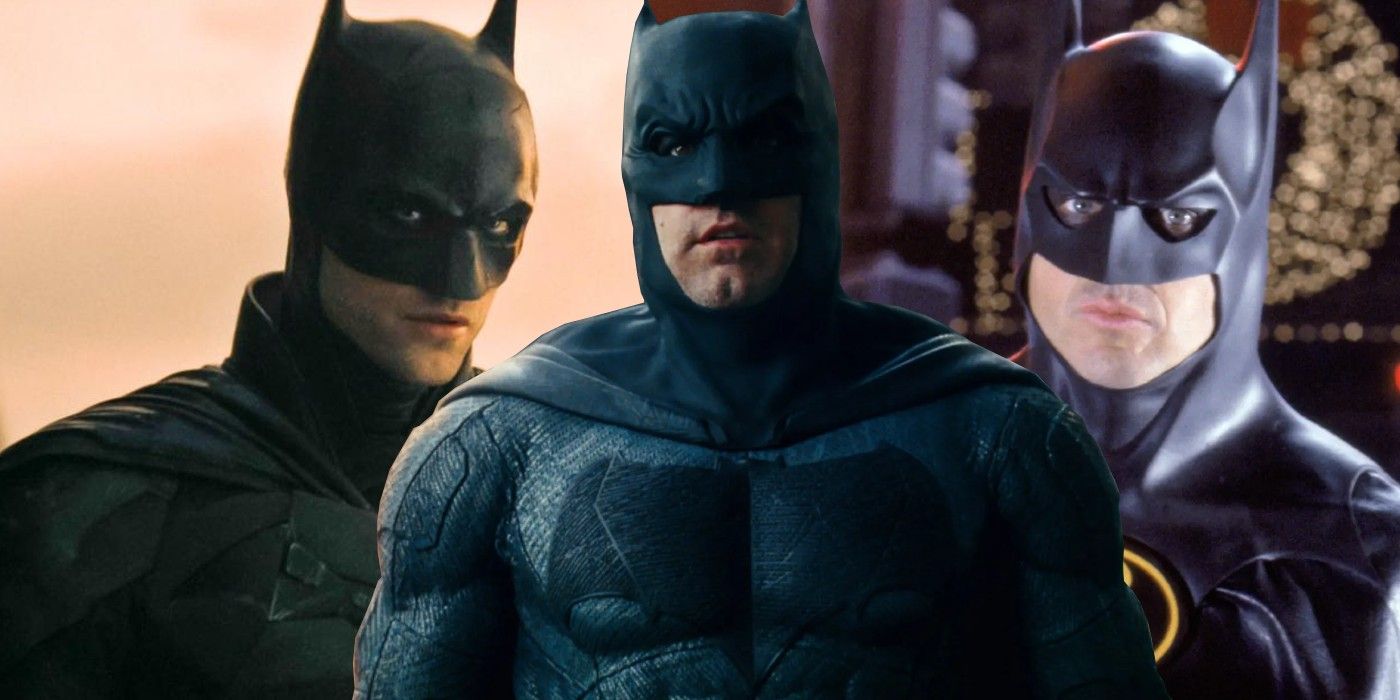 Three movie versions of Batman