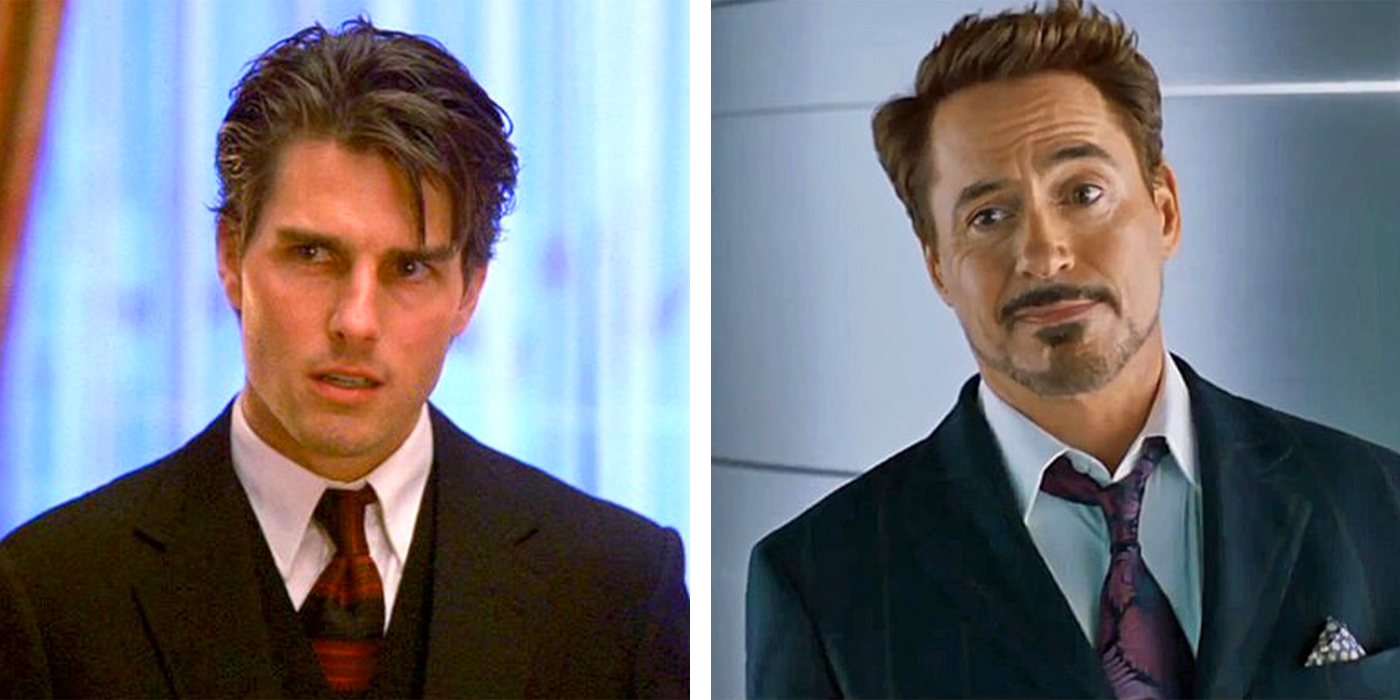 Tom Cruise and Robert Downey Jr. as Tony Stark, Iron Man