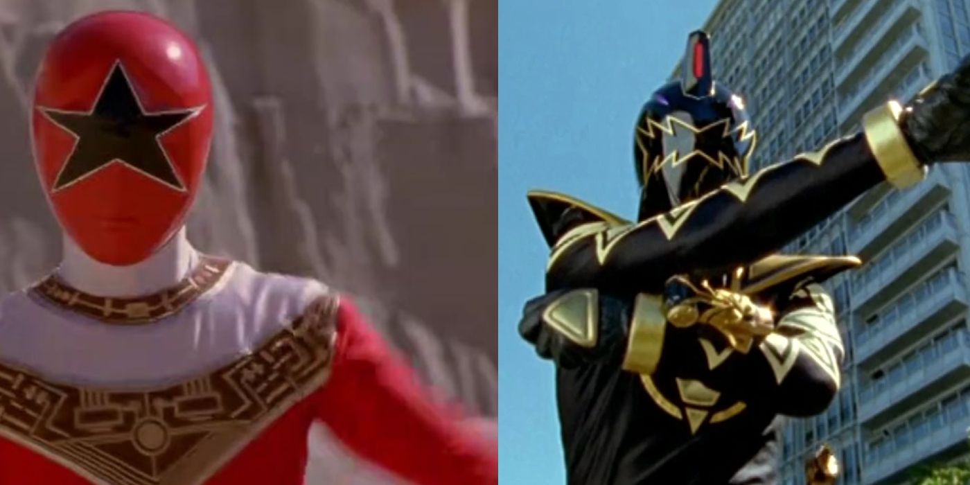 Tommy as the Zeo Red Ranger and as the Dino Thunder Black Ranger