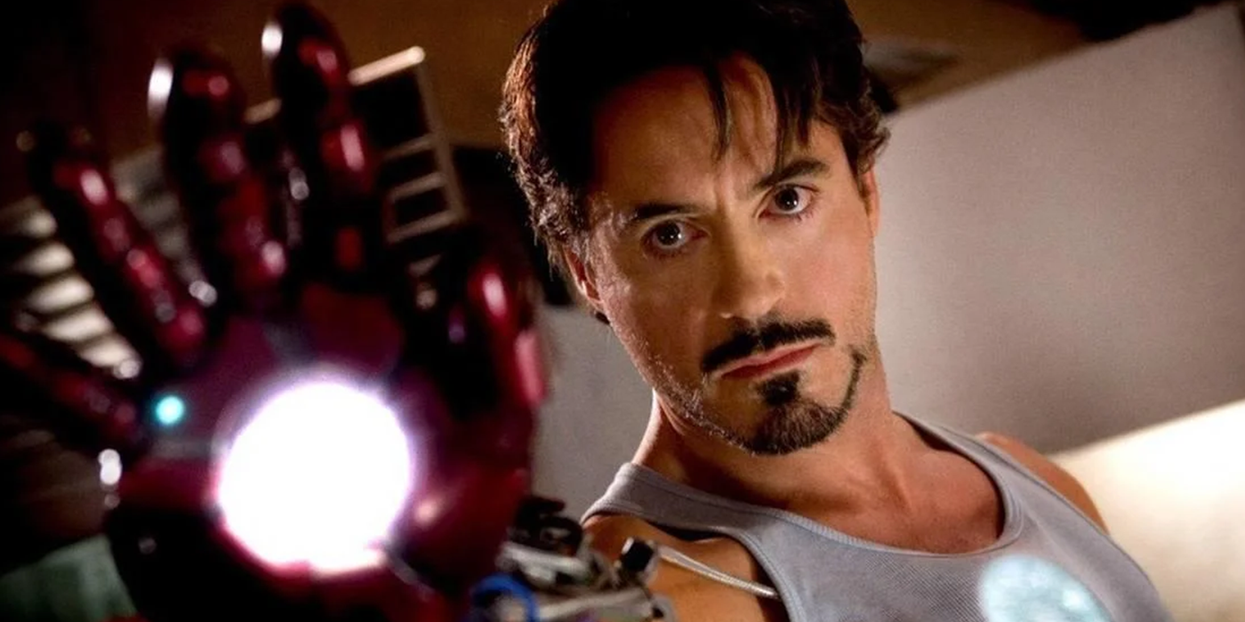 tony stark suiting up in iron man
