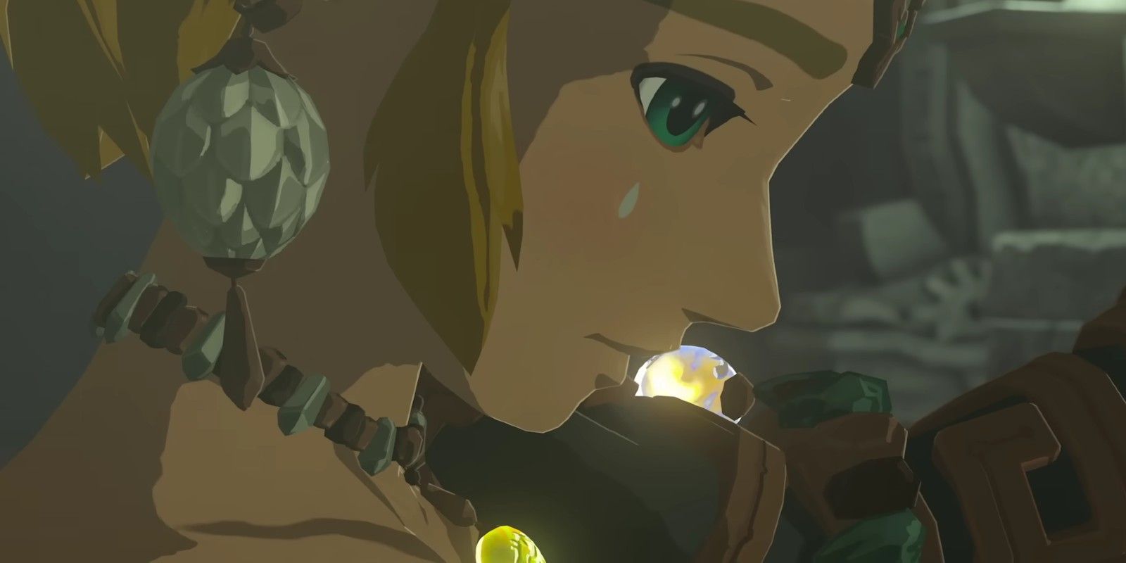 Una Zelda entristecida siendo tranquilizada por un Zonai en The Legend of Zelda: Tears of the Kingdom.