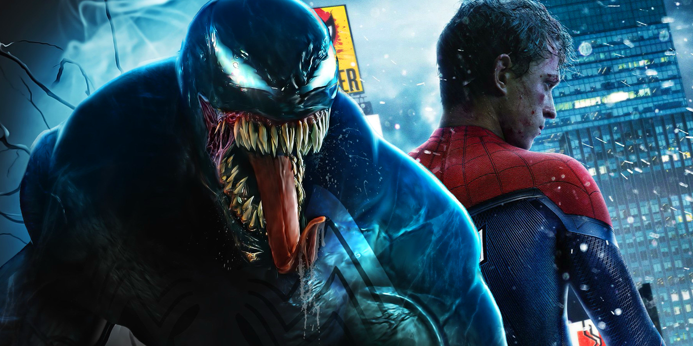 Custom image with Venom and Tom Holland's Spider-Man.