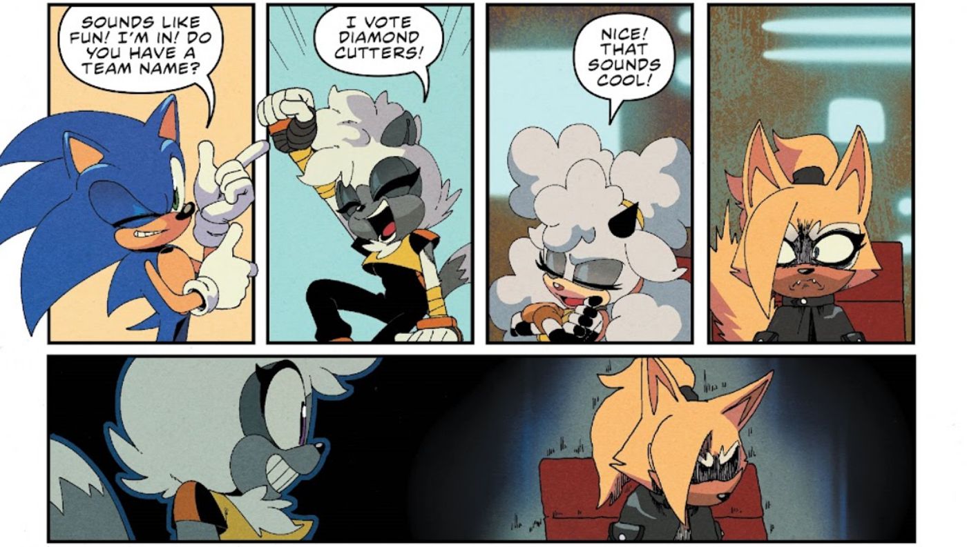 Whisper e Tangle como os cortadores de diamantes em Sonic the Hedgehog