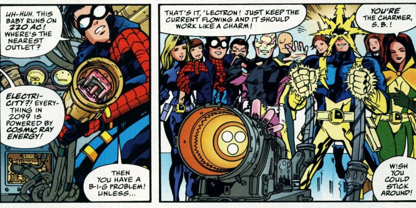 Marvel 2099 is powered by cosmic rays.