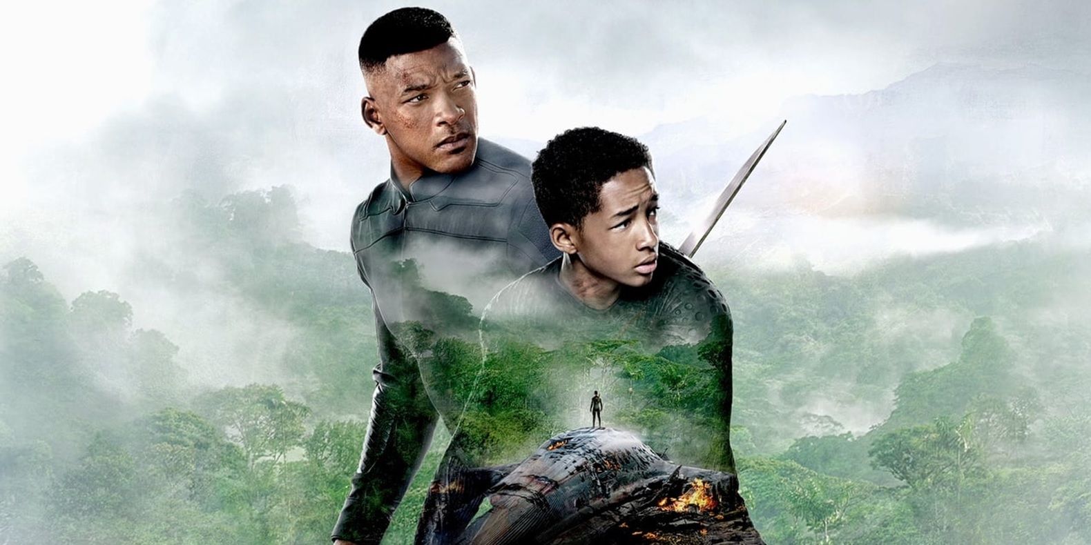 Will and Jaden Smith on the poster for After Earth