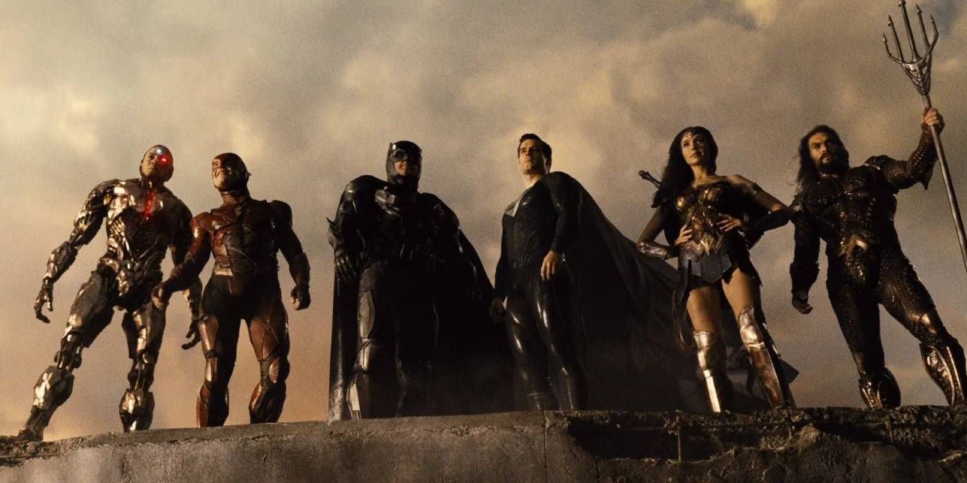 Imagen de la escena del equipo de la Liga de la Justicia de Zack Snyder