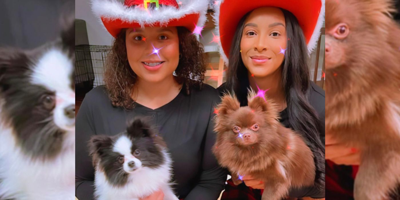Winter e Chantel Everett A Família Chantel lado a lado imagens de inverno e chantel com seus cachorros