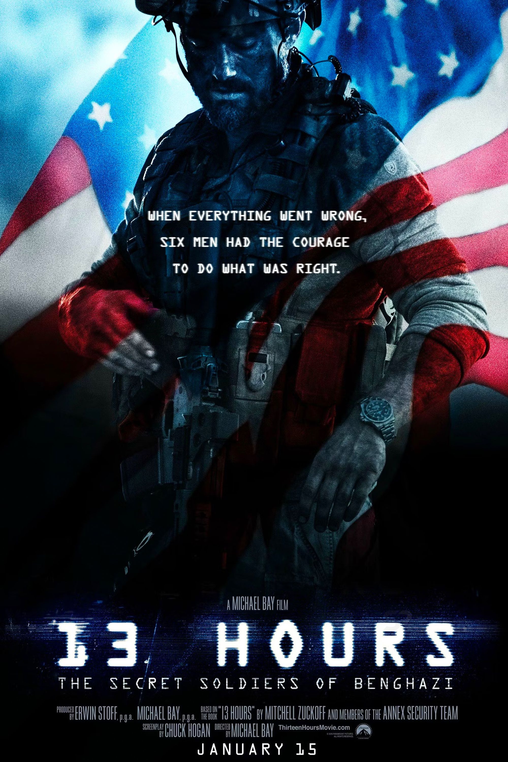 13 Hours The Secret Soldiers of Benghazi Poster
