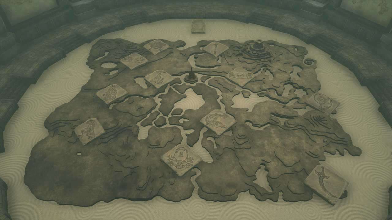 A top down shot of the Dragon Tears Geoglyphs map in TOTK