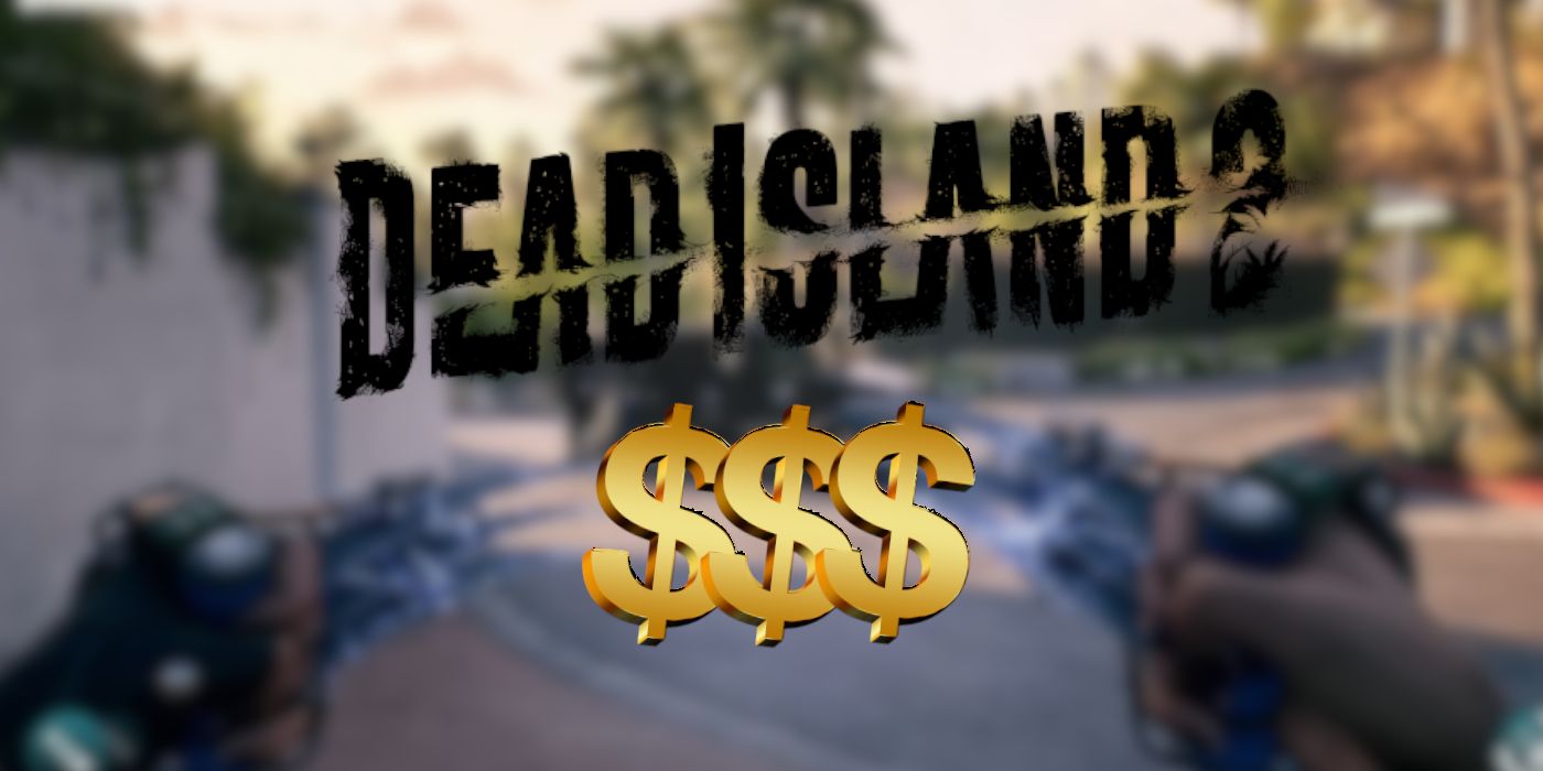 Dead Island 2 logo with money symbol and gameplay screenshot in the background