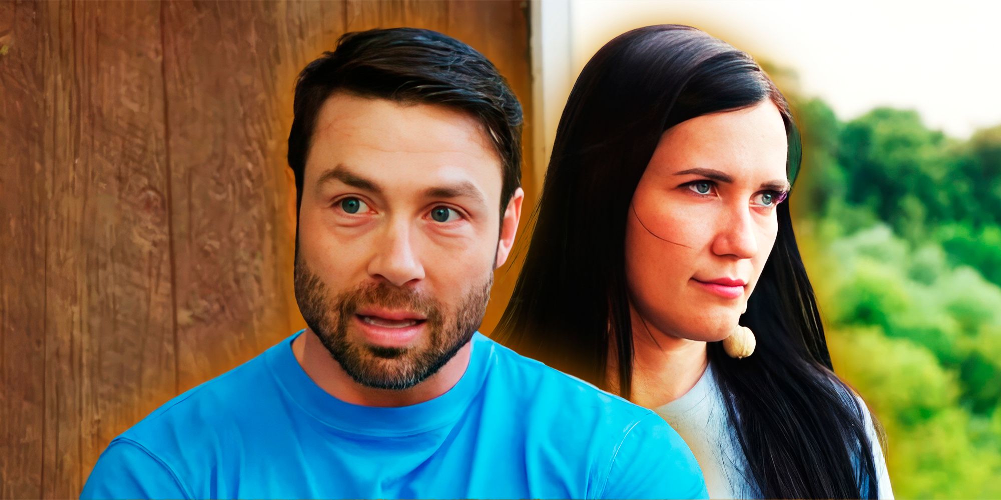 90 Day Fiance's Varya Malina and Geoffrey Paschel looking away from each other