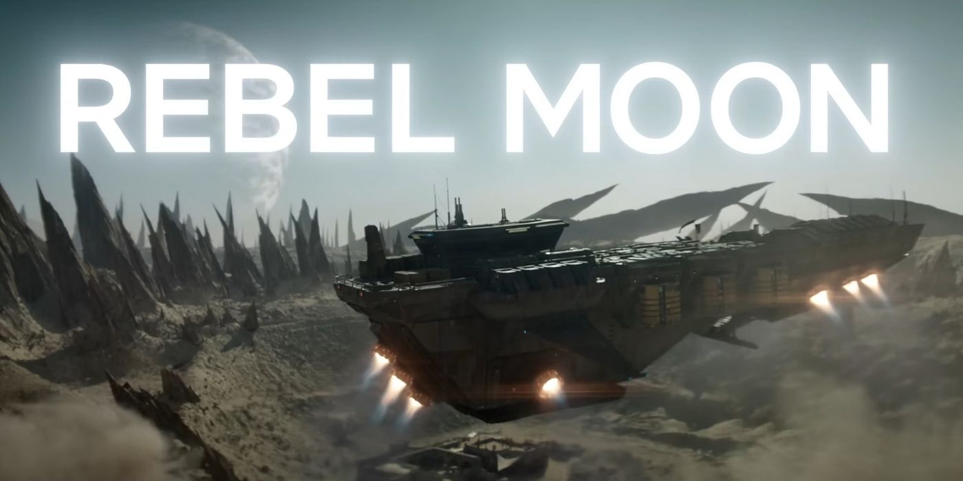 A spacecraft in the Rebel Moon trailer.