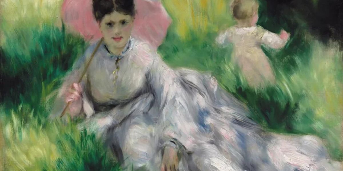 A Woman in a Parasol by Pierre Auguste Renoir painting The Accountant