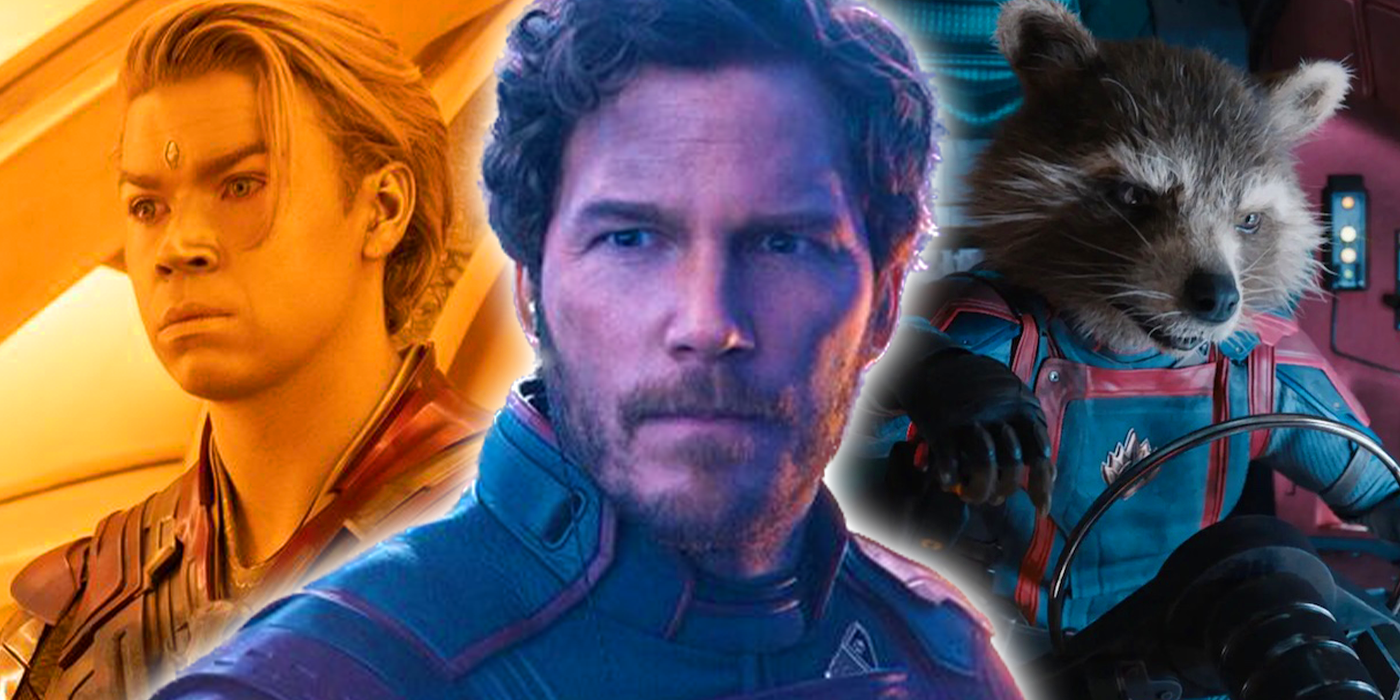 adam warlock peter quill and rocket raccoon in guardians of the galaxy vol 3