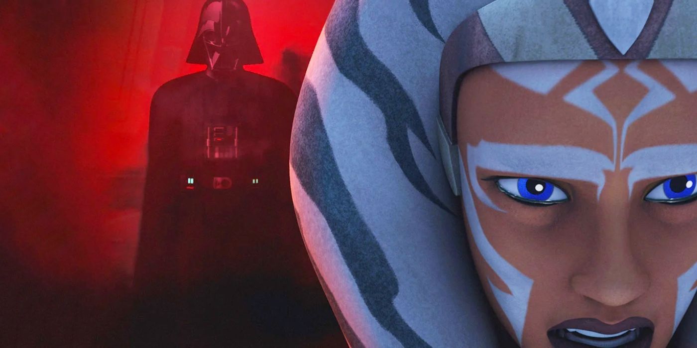 Ahsoka and Vader in Rebels Shroud of Darkness