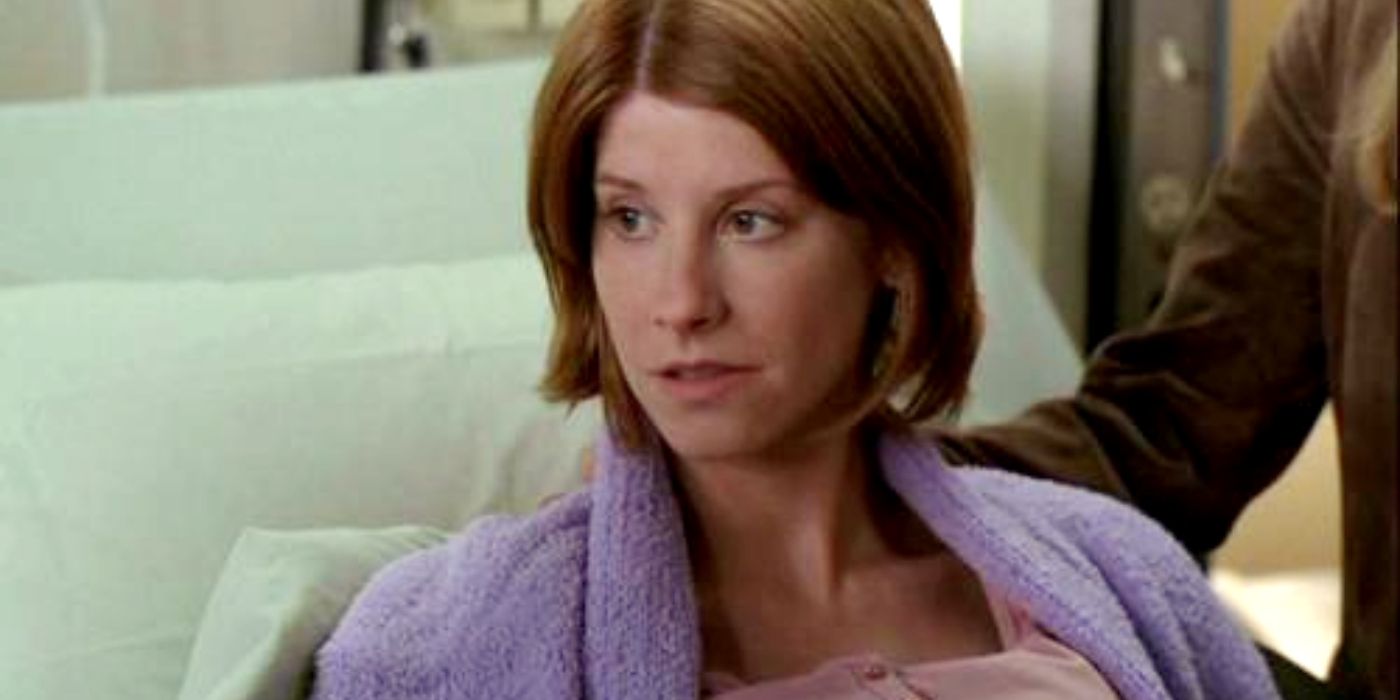 An image of Molly in a hospital bed in Grey's Anatomy