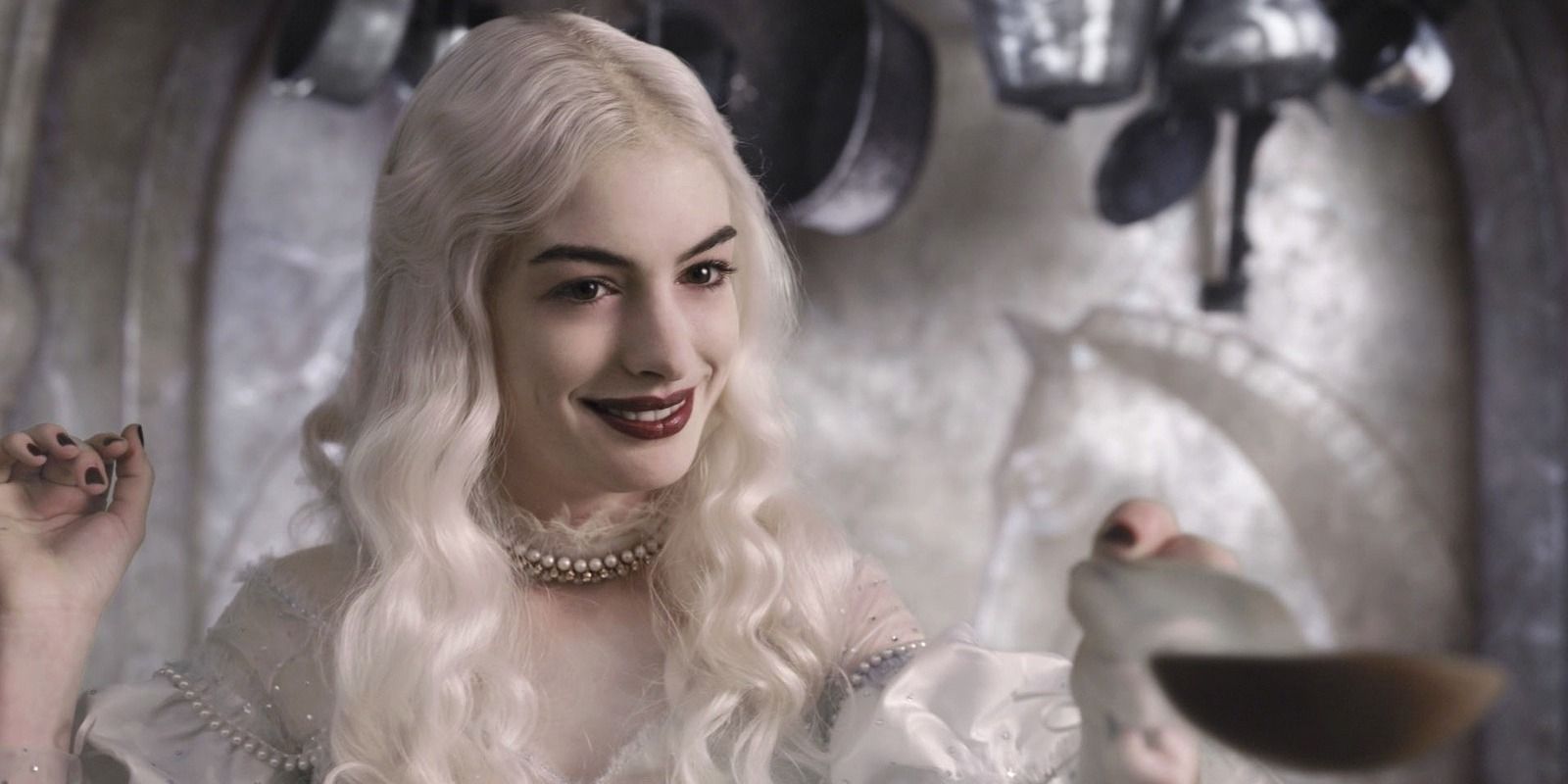 Anne Hathaway as the White Queen in Alice in Wonderland