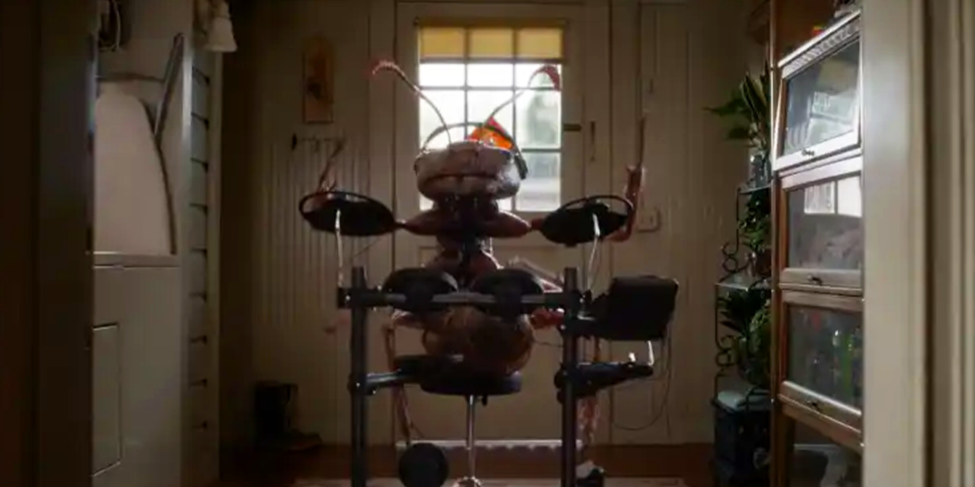 ant playing drums in ant-man and the wasp post-credits scene