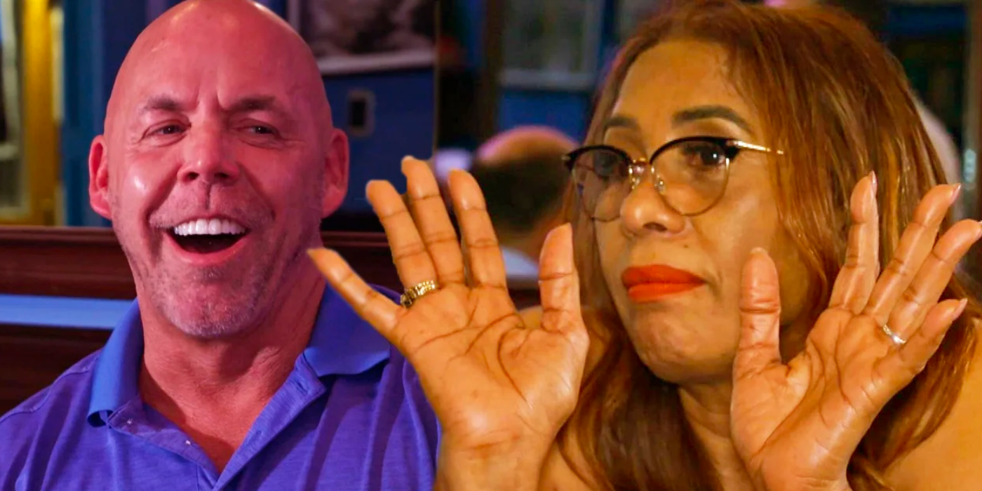 90 Day Fiance&rsquo;s Lidia with her hands up &amp; Scott smiling