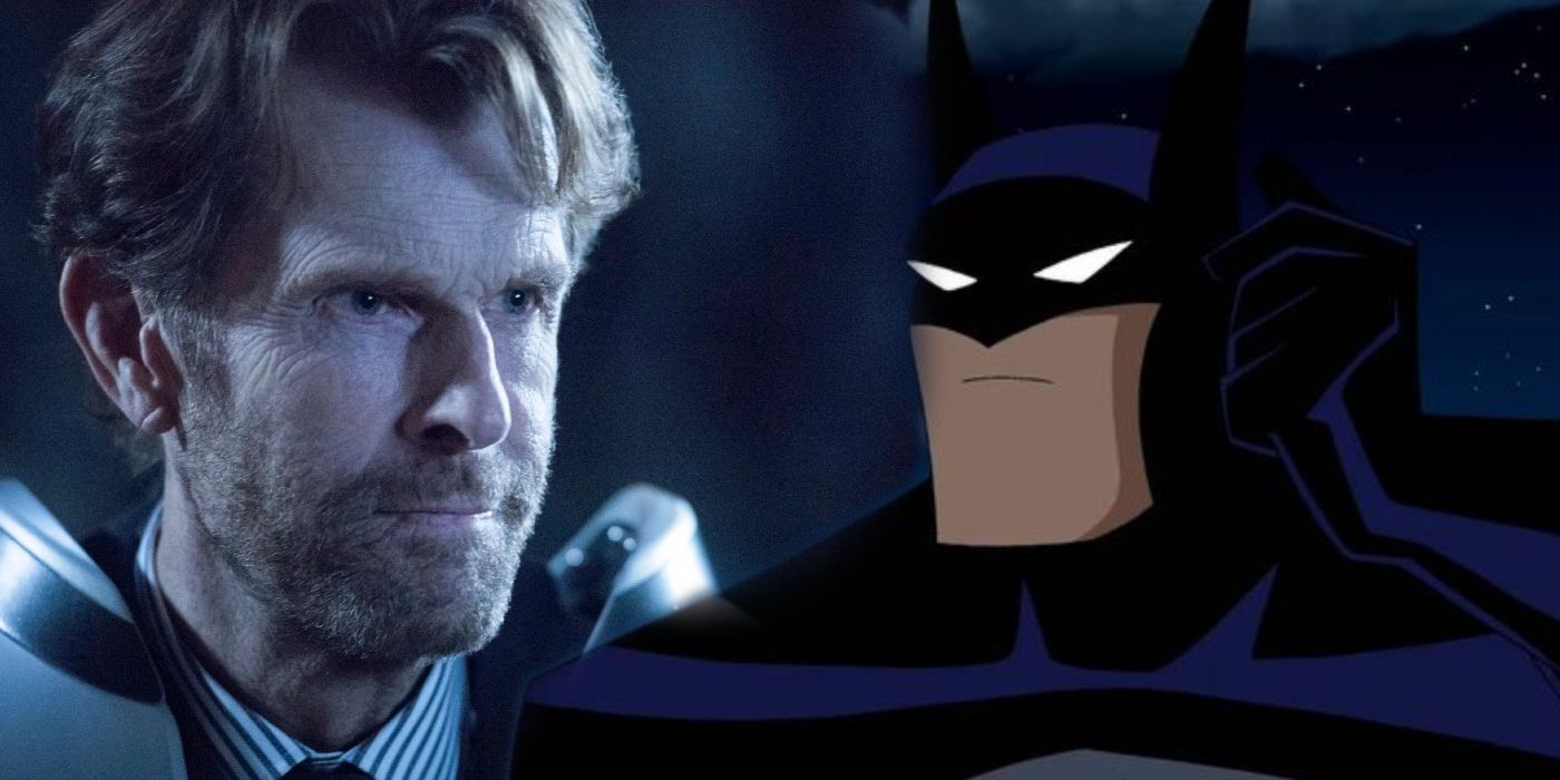 Kevin Conroy as live action Bruce Wayne and Batman the Animated Series