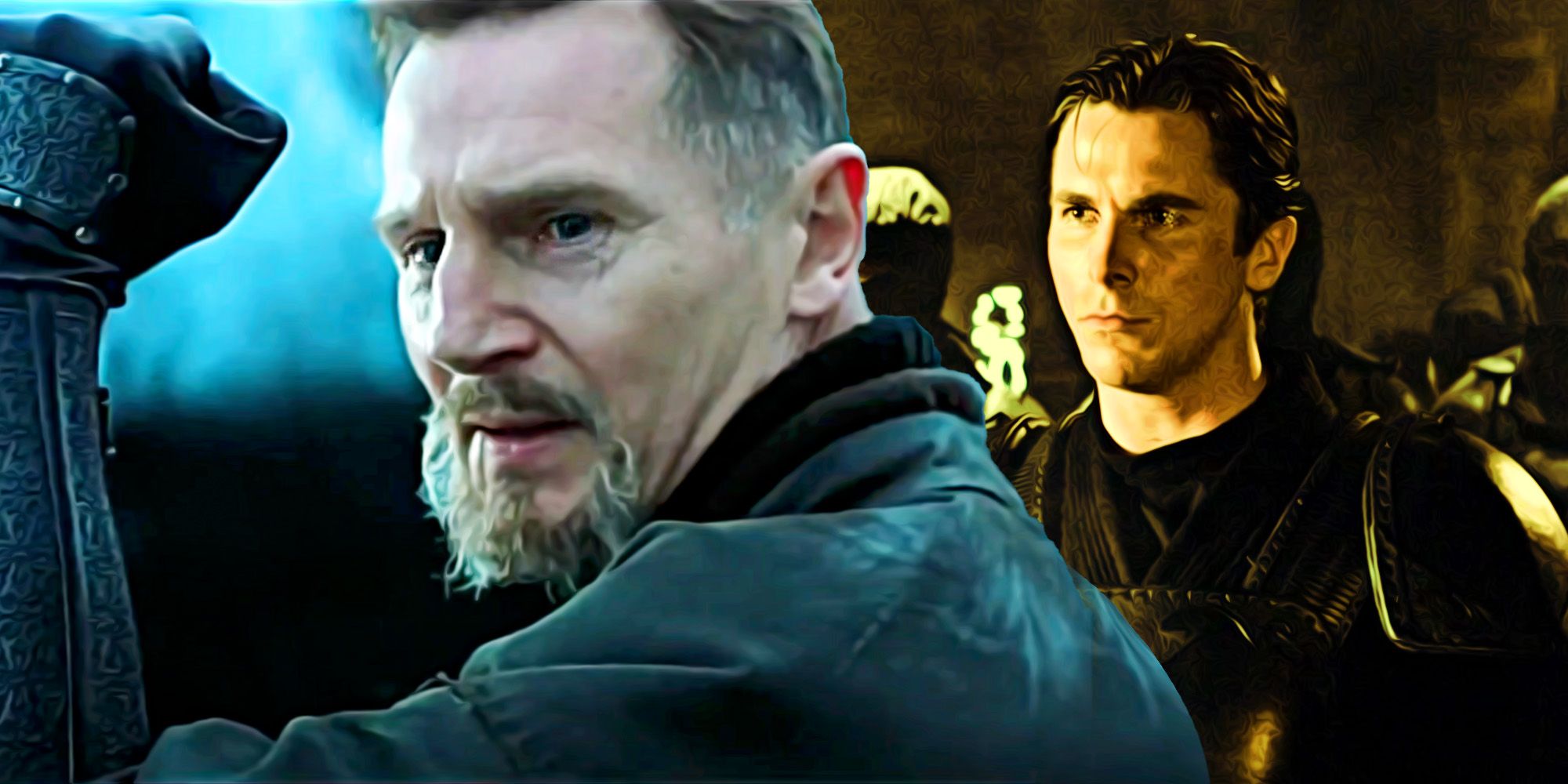 Ra's al Ghul and Bruce Wayne in Batman Begins