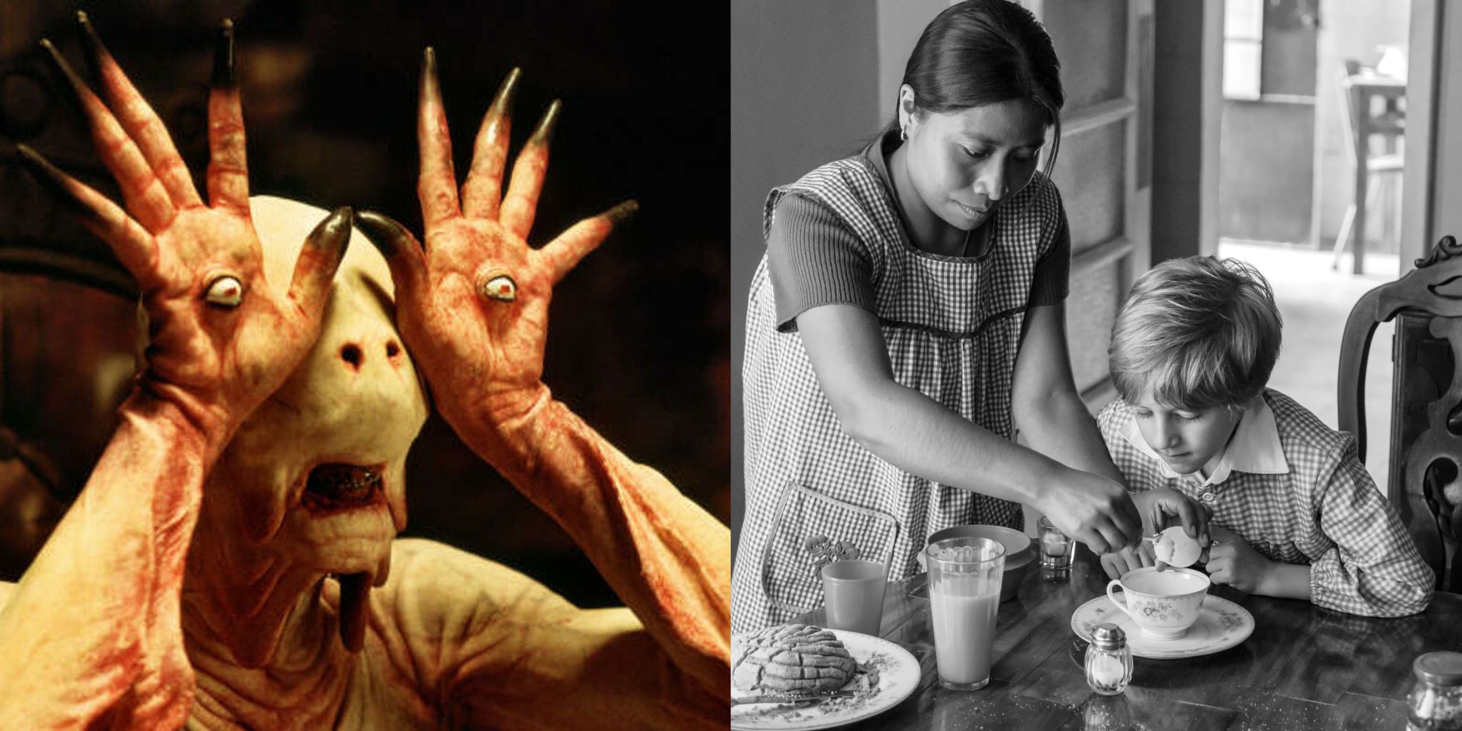 Split image of Pan's Labyrinth and Roma