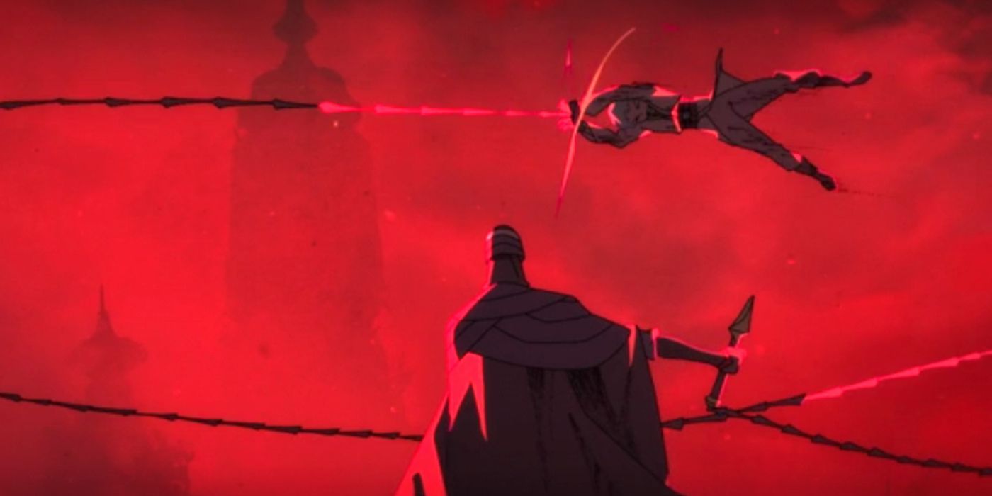 Bichan using a whip weapon in Star Wars Visions season 2, episode 5, Journey to the Dark Head